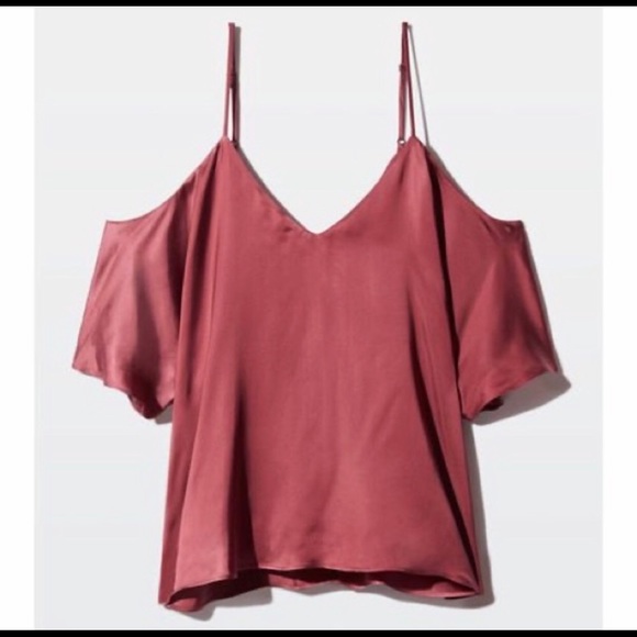 Tops - Aritzia Wilfred Draveil Blouse Red Silk